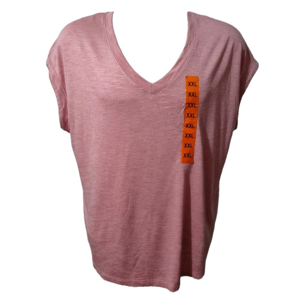 Jessica Simpson Top Womens Size XXL Comfy V-Neck Sleeveless Knit Tee Bridal Rose